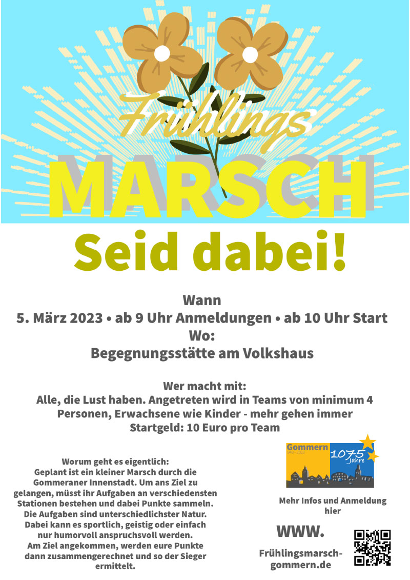 Plakat Frühlingsmarsch 2023